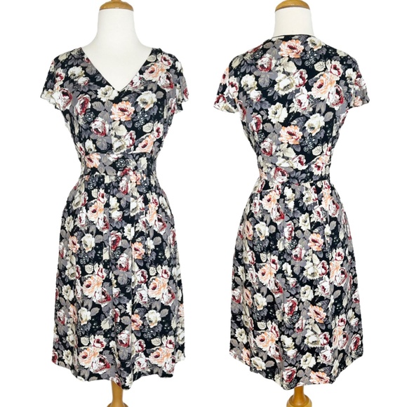 Modcloth Frock Shop Floral Roses Dress Large - Picture 10 of 10